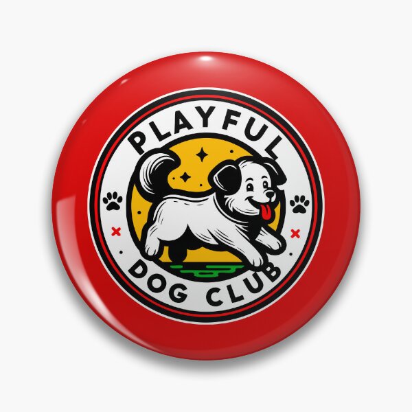 Aperçu de l'œuvre Logo du Playful Dog Club créée et vendue par ArtFactoryAI.