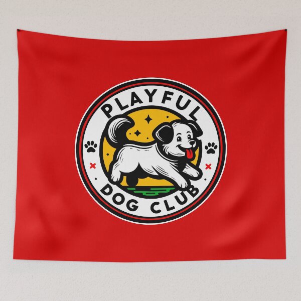 Item preview, Playful Dog Club Logo designed and sold by ArtFactoryAI.