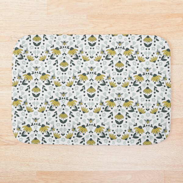 Item preview, Bees + Flowers Blue and Yellow designed and sold by EmReys.