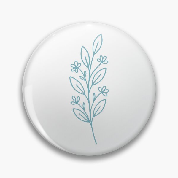 Item preview, Light blue branch with leaves and flowers designed and sold by EchoOfSilence.