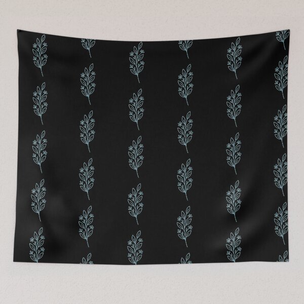 Item preview, Light blue branch with leaves and flowers designed and sold by EchoOfSilence.