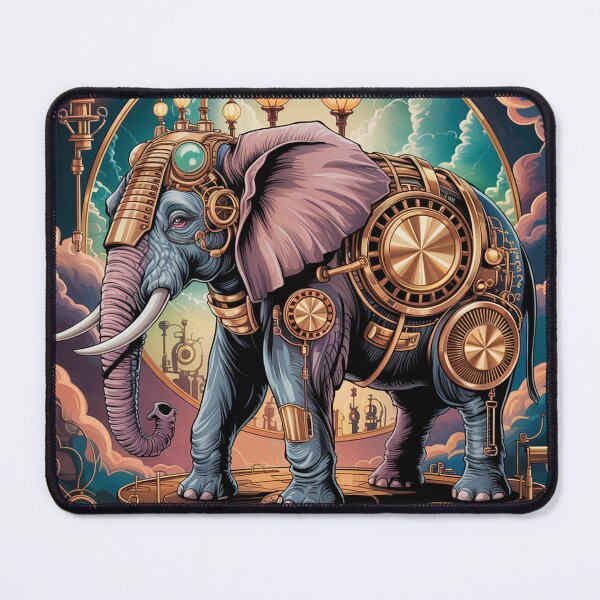 Item preview, Majestic elephant in surreal steampunk style. designed and sold by Lilashakti ⭐️ ⭐️ ⭐️ ⭐️ ⭐️.