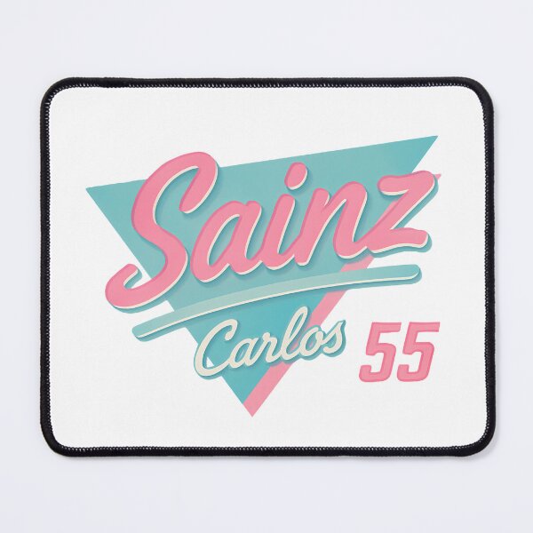 Item preview, Carlos Sainz F1 Graphic - Summer Retro Script Design | Racing Number 55 Art designed and sold by Studio F1Grid.