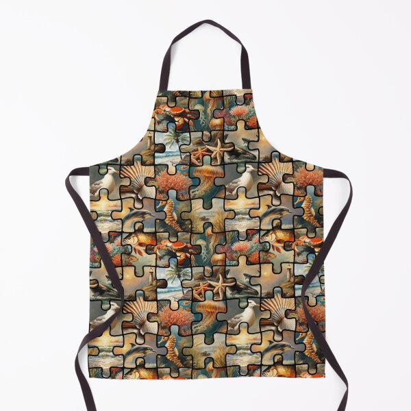 Item preview, A Puzzle with Marine Motifs on a Sea Background | Marine Art designed and sold by UnhingedBird.