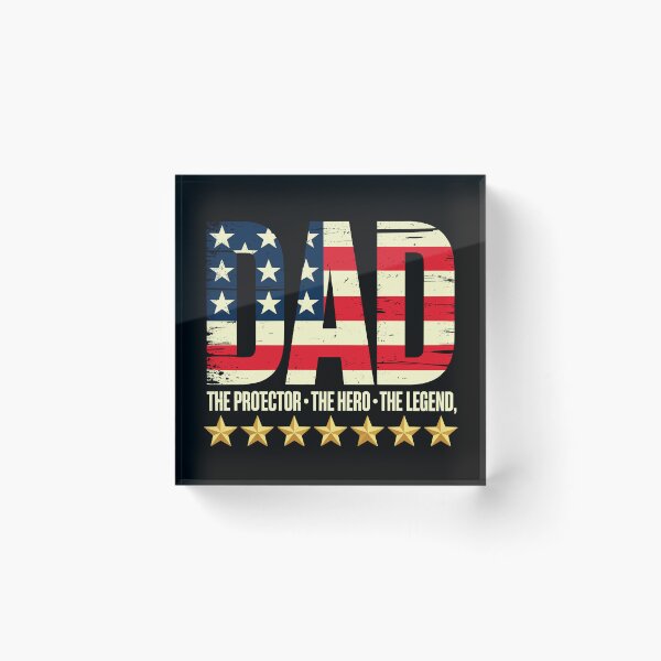 Item preview, Patriotic Dad Hero Vintage USA Tee designed and sold by designleon19.