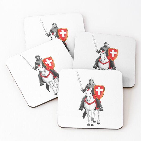Item preview, Knight on Horseback with Sword and Shield, Horseman with sword, Medieval armored swordsman on horseback, medieval knights wearing armor, helmet, sword in hand riding horse in protective suit designed and sold by Danler.