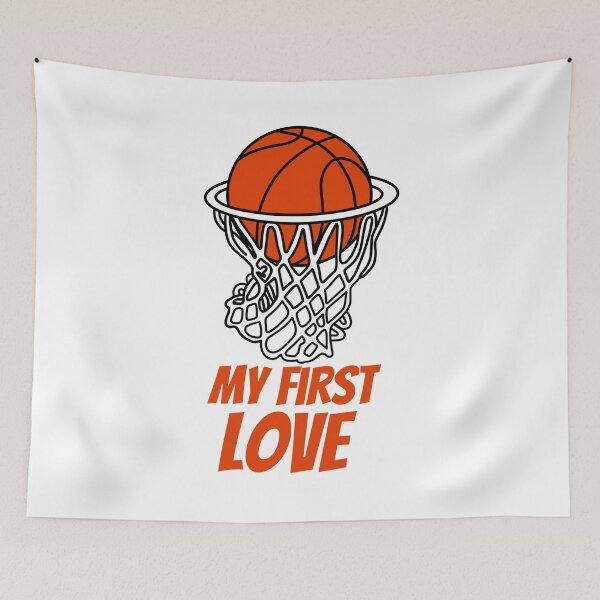 Item preview, "My First Love Basketball – Slam Dunk Passion Design" designed and sold by Karim-Karem.