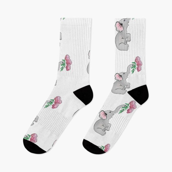 Item preview, Elephant Blowing Peonies designed and sold by daphsam.