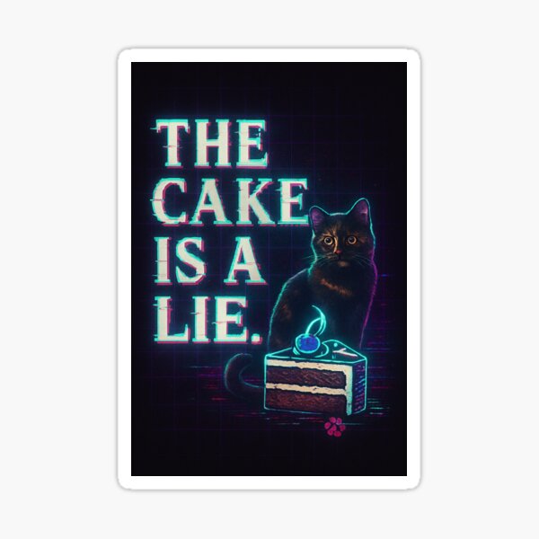 Item preview, The cake is a lie – Futuristic glitch design Portal designed and sold by Neoparks.