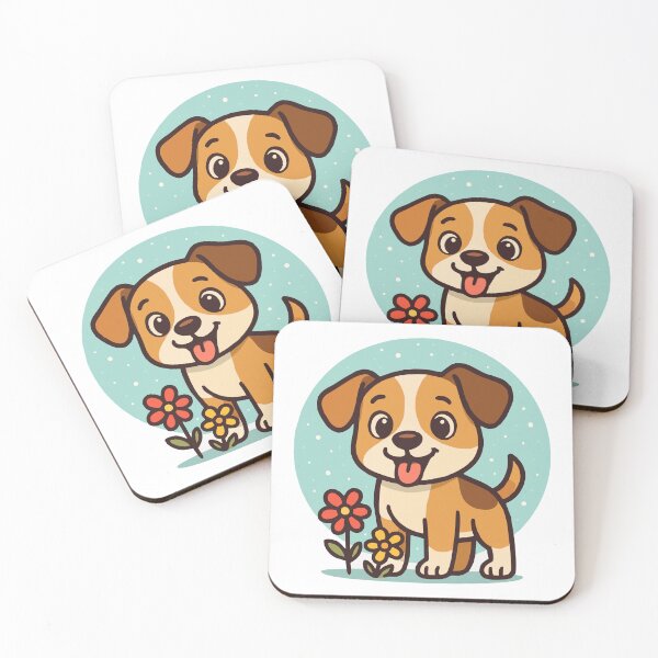 Item preview, Cute cartoon puppy with a happy face designed and sold by EchoOfSilence.