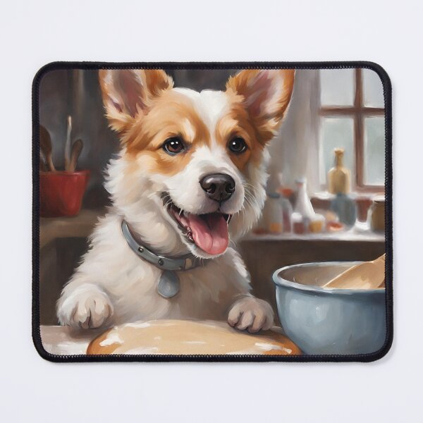 Item preview, Rufus, the helpful kitchen corgi designed and sold by Lhdigitaldesign.