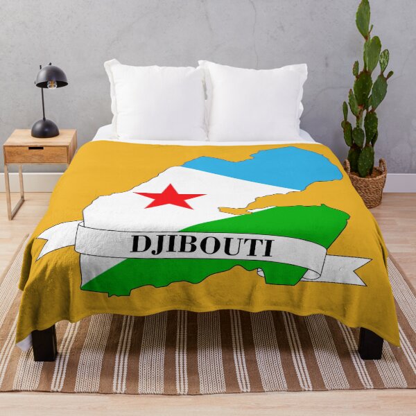 Item preview, Flag map of Djibouti designed and sold by visual adventures.
