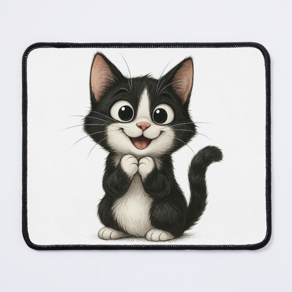 Item preview,  Happy Tuxedo Cat – Black and White Feline Charm designed and sold by branaghbel.