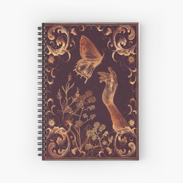 Item preview, Mystic Golden Butterfly – Vintage Floral Spellbook Aesthetic designed and sold by ArtStyleAlice.