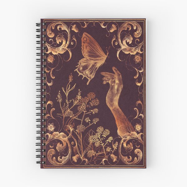 Item preview, Mystic Golden Butterfly – Vintage Floral Spellbook Aesthetic designed and sold by ArtStyleAlice.