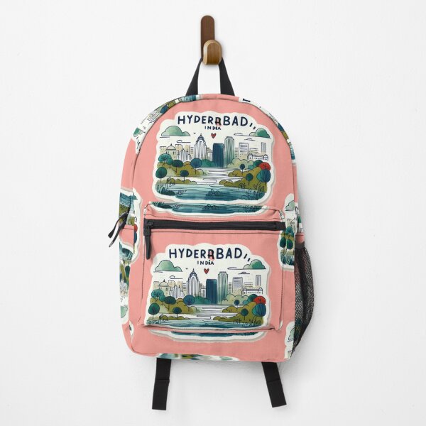 Item preview, Hyderabad, India – Cute Minimalist Watercolor Cityscape Sticker, designed and sold by PaintMeWorld.