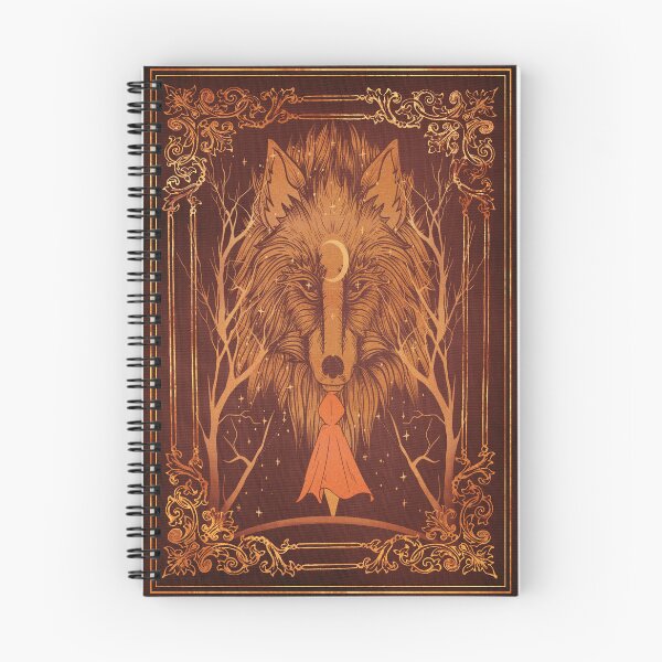 Item preview, Red Riding Hood & The Moon Wolf – Dark Fairytale Forest Design designed and sold by ArtStyleAlice.