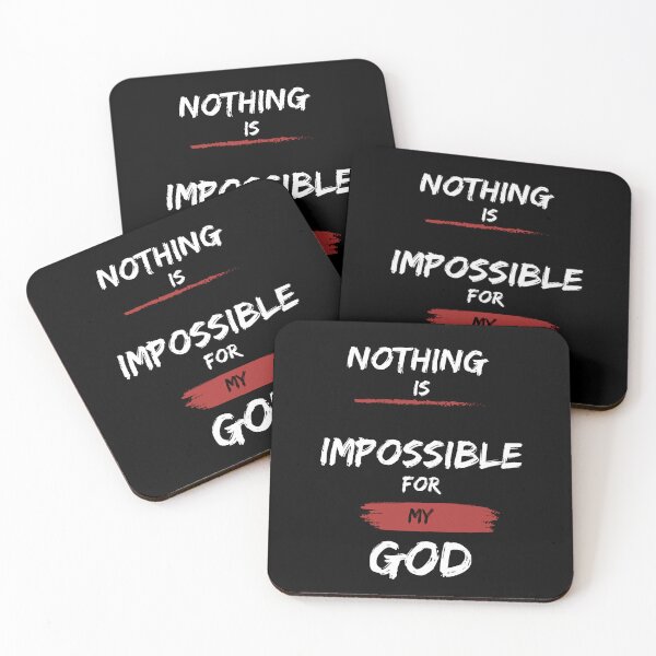 Item preview, Nothing Is Impossible for My God – Bold Christian Faith Design -  (BLACK) designed and sold by Christian1iving.