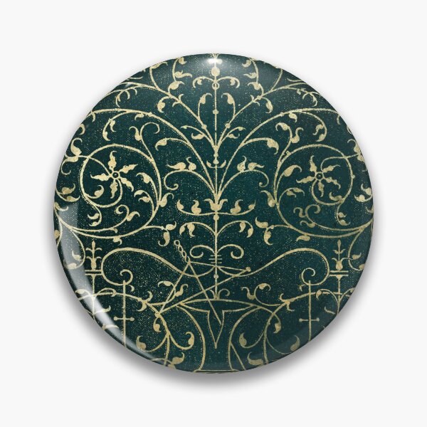 Item preview, Mystic Gold Vines – Vintage Ornamental Book Design in Deep Green designed and sold by ArtStyleAlice.