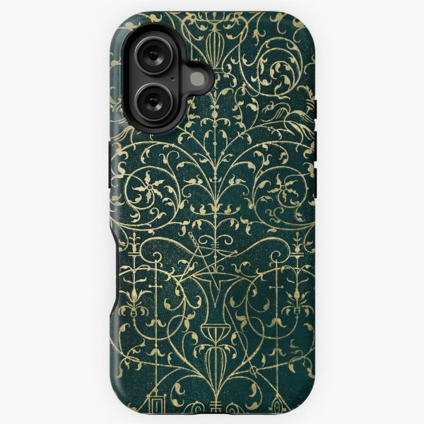 Item preview, Mystic Gold Vines – Vintage Ornamental Book Design in Deep Green designed and sold by ArtStyleAlice.