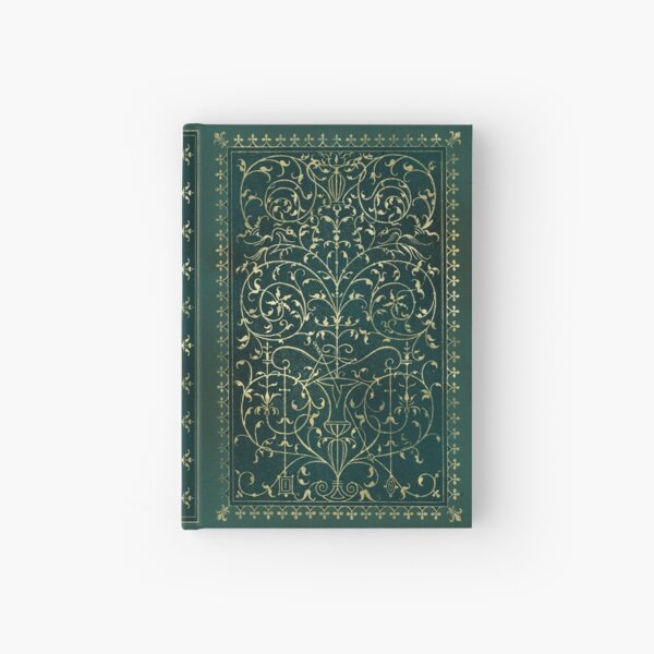 Mystic Gold Vines – Vintage Ornamental Book Design in Deep Green Hardcover Journal