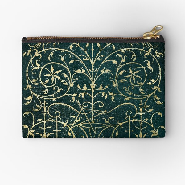 Item preview, Mystic Gold Vines – Vintage Ornamental Book Design in Deep Green designed and sold by ArtStyleAlice.