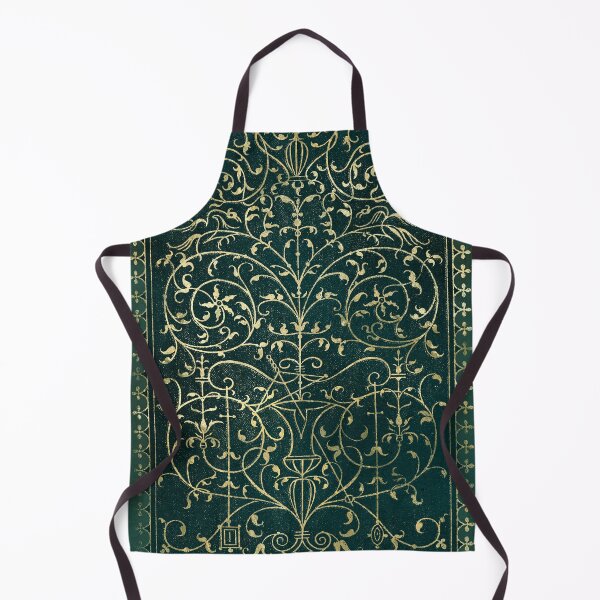 Item preview, Mystic Gold Vines – Vintage Ornamental Book Design in Deep Green designed and sold by ArtStyleAlice.