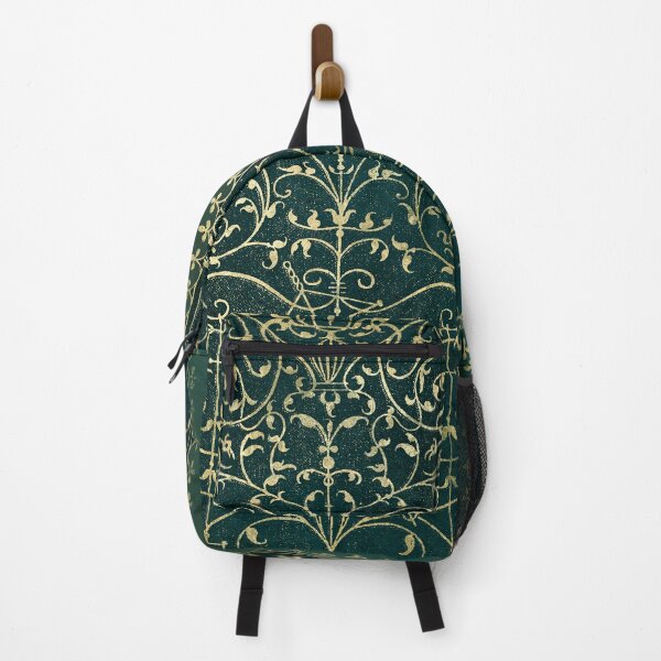 Item preview, Mystic Gold Vines – Vintage Ornamental Book Design in Deep Green designed and sold by ArtStyleAlice.