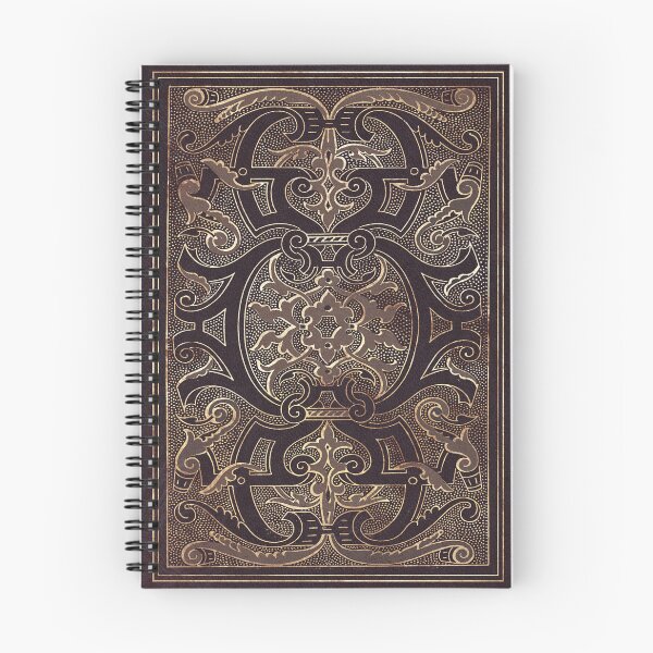Item preview, Victorian Ornate Leather Book Cover – Vintage Gold Pattern designed and sold by ArtStyleAlice.