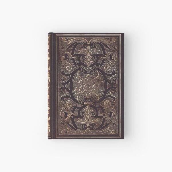 Victorian Ornate Leather Book Cover – Vintage Gold Pattern Hardcover Journal