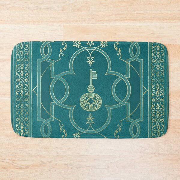Item preview, Secret Key Vintage Book Cover – Teal and Gold Antique Journal Design designed and sold by ArtStyleAlice.