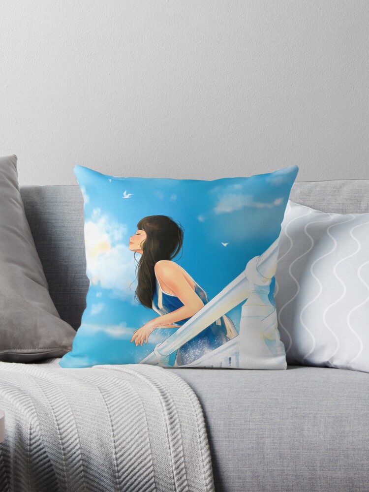 Thumbnail 1 of 4, Pillow, Breathe the sun designed and sold by Namayelle.