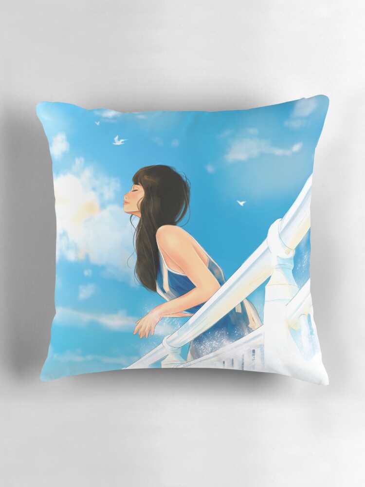 Thumbnail 3 of 4, Pillow, Breathe the sun designed and sold by Namayelle.