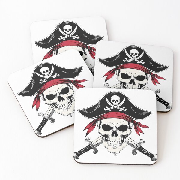 Item preview, Pirate Skull Jolly Roger Retro Design designed and sold by EnigmaVoid.