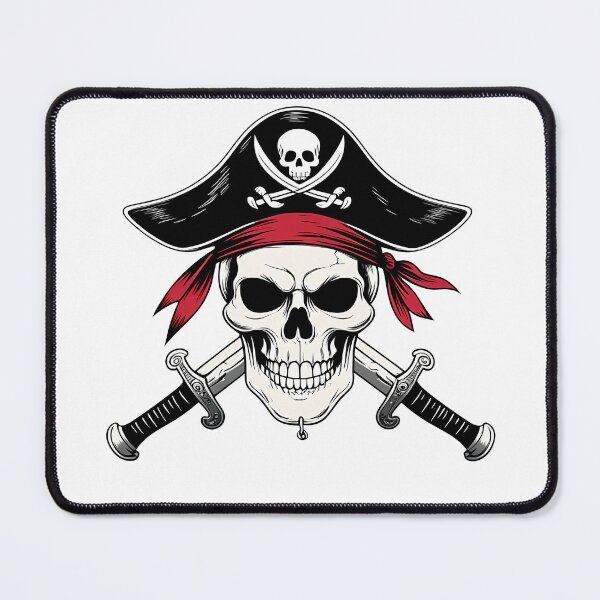 Item preview, Pirate Skull Jolly Roger Retro Design designed and sold by EnigmaVoid.