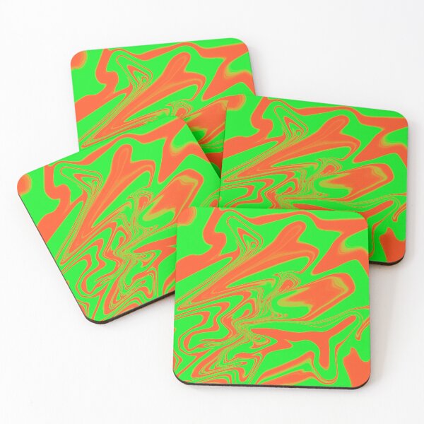 Item preview, Green & Orange Liquid Swirl designed and sold by rainestore.