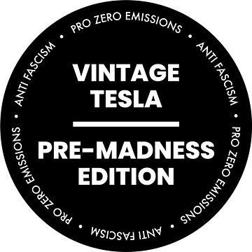 Vorschaubild zum Design Aufkleber für Tesla-Besitzer, um ihre Abneigung gegen den Wahnsinn von Elon Musk auszudrücken. Schwarz-weiße Version von CasbenShop