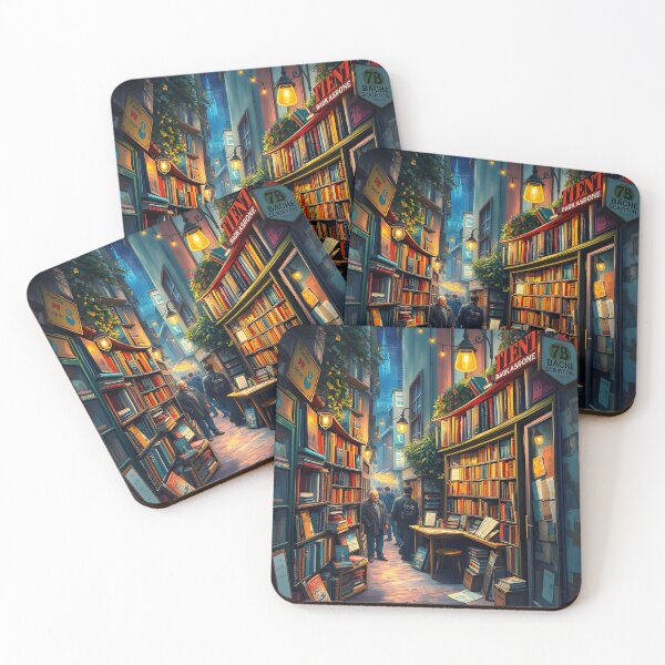 Item preview, Little Bookshop In A Cozy Corner Of A Bustling City Street designed and sold by Wiss2Arts.