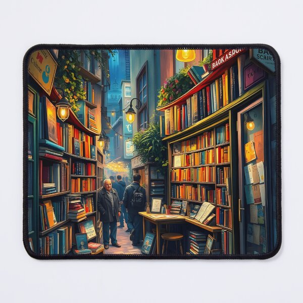 Item preview, Little Bookshop In A Cozy Corner Of A Bustling City Street designed and sold by Wiss2Arts.