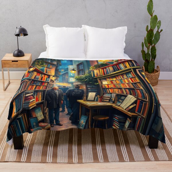 Item preview, Little Bookshop In A Cozy Corner Of A Bustling City Street designed and sold by Wiss2Arts.