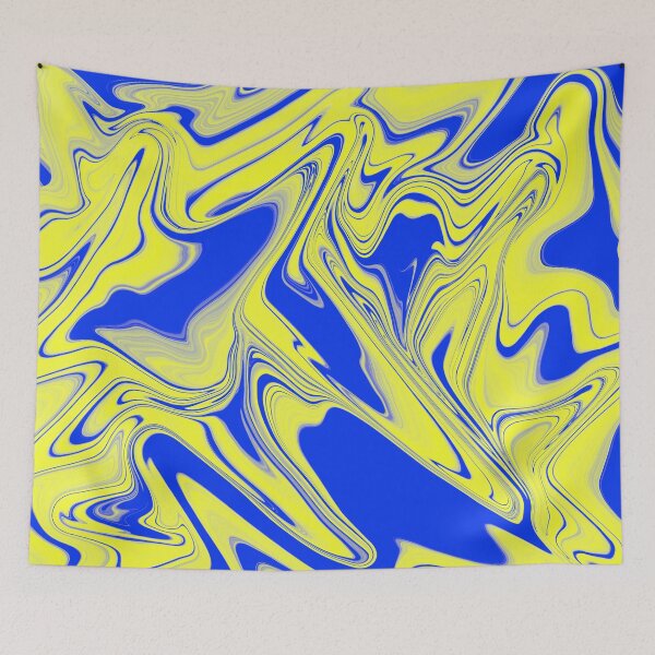 Item preview, Blue & Yellow Liquid Swirl designed and sold by rainestore.