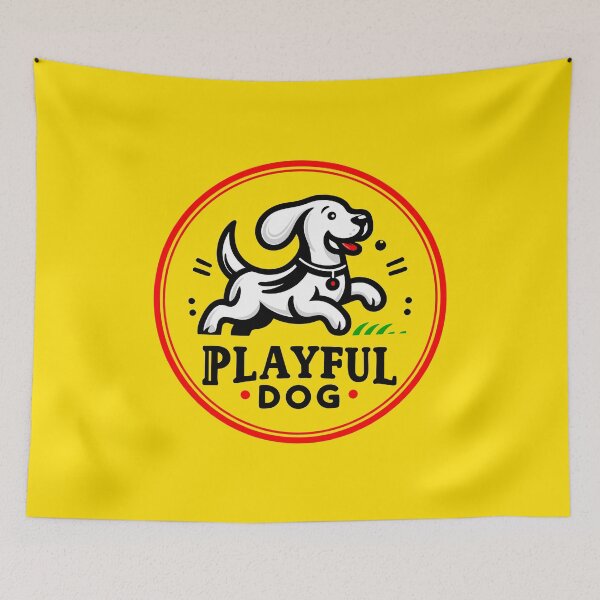 Item preview, Playful Dog Logo designed and sold by ArtFactoryAI.