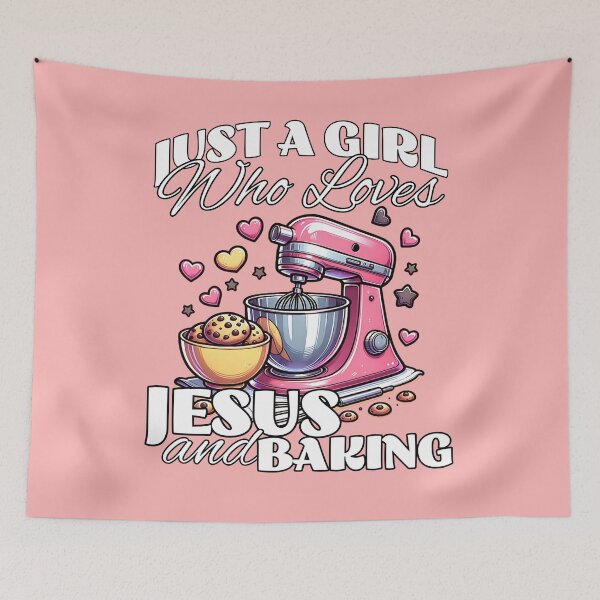 Item preview, Just A Girl Who Loves Jesus And Baking designed and sold by Belarte.shop.