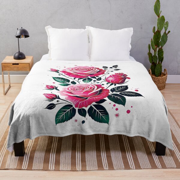 Item preview, Pink Rose with Leaves designed and sold by youme63.