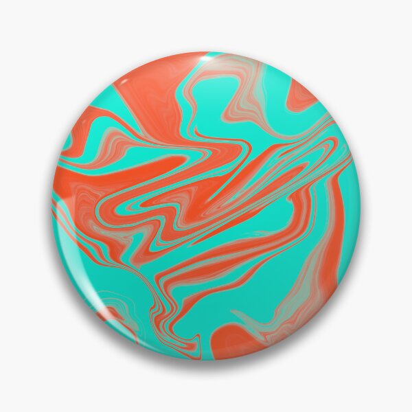 Item preview, Orange & Turquoise Liquid Swirl Pattern designed and sold by rainestore.