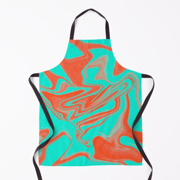 Item preview, Orange & Turquoise Liquid Swirl Pattern designed and sold by rainestore.