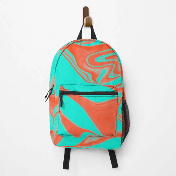 Item preview, Orange & Turquoise Liquid Swirl Pattern designed and sold by rainestore.
