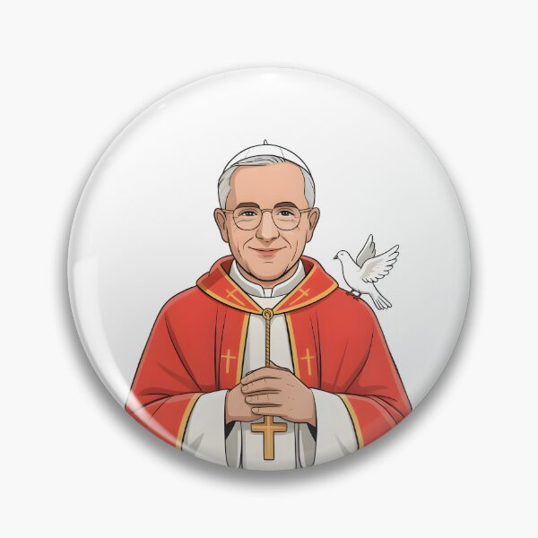 Item preview, American Pope Leon XIV Illustration – Catholic Art designed and sold by GosiaArtGarden.