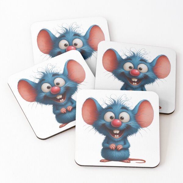 Item preview, Funny Blue Mouse with Big Whiskers designed and sold by branaghbel.