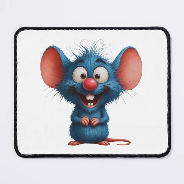 Item preview, Funny Blue Mouse with Big Whiskers designed and sold by branaghbel.